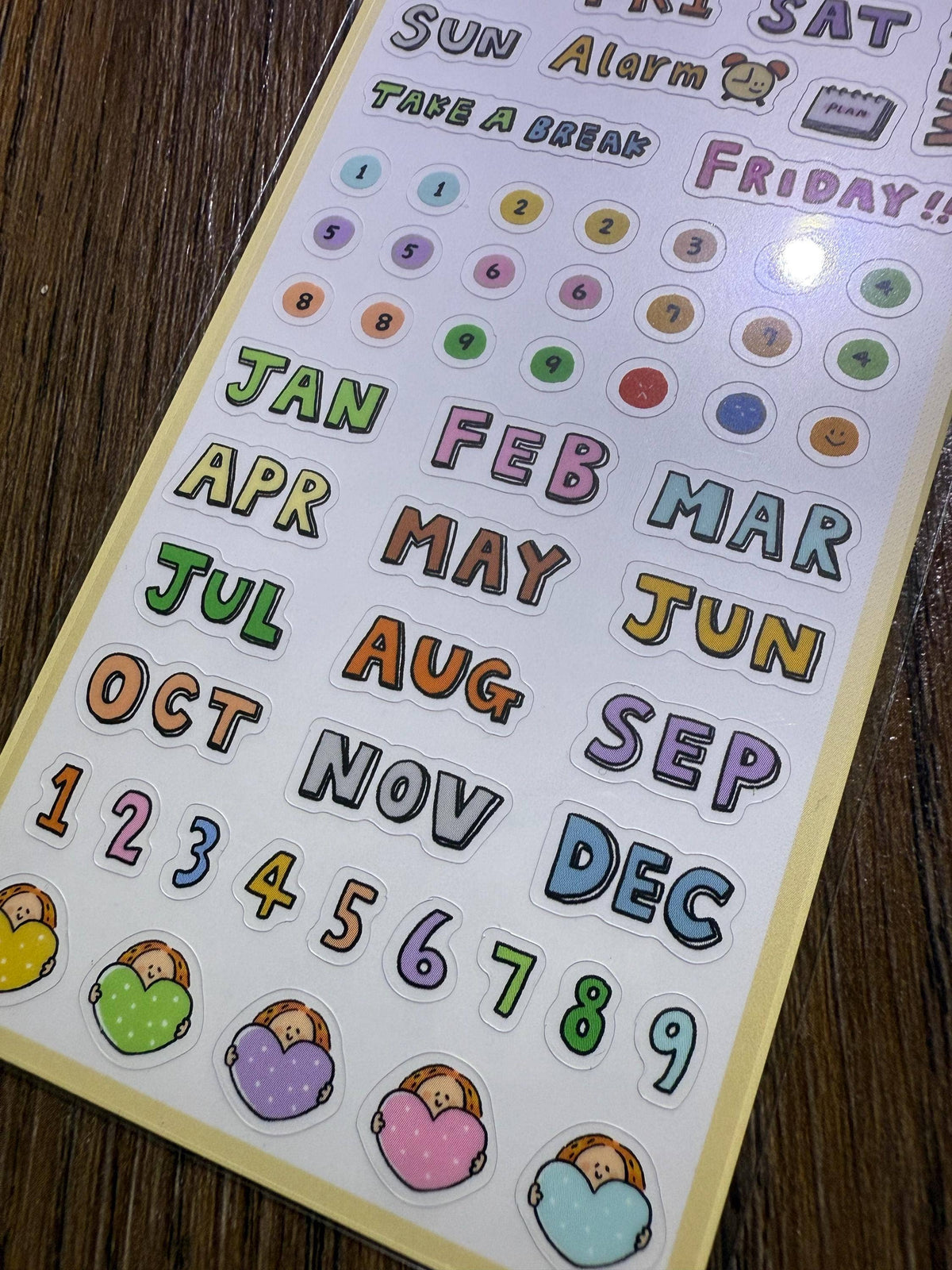 Kawaii PVC Stickers: Today is the day, Number Date Week sticker