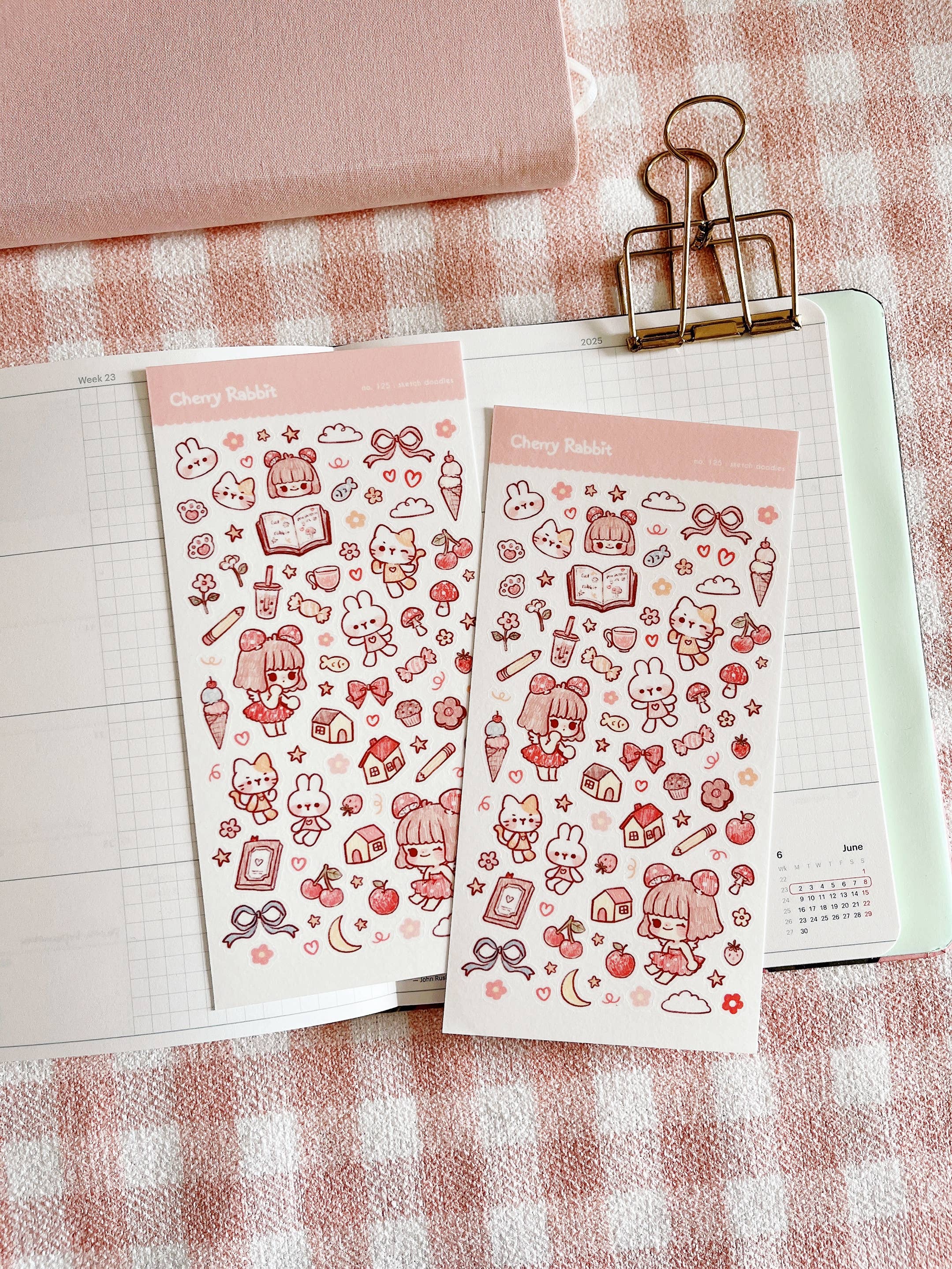 Sketch Doodles Sticker Sheet no.125 by Cherry Rabbit | Papertail Fox