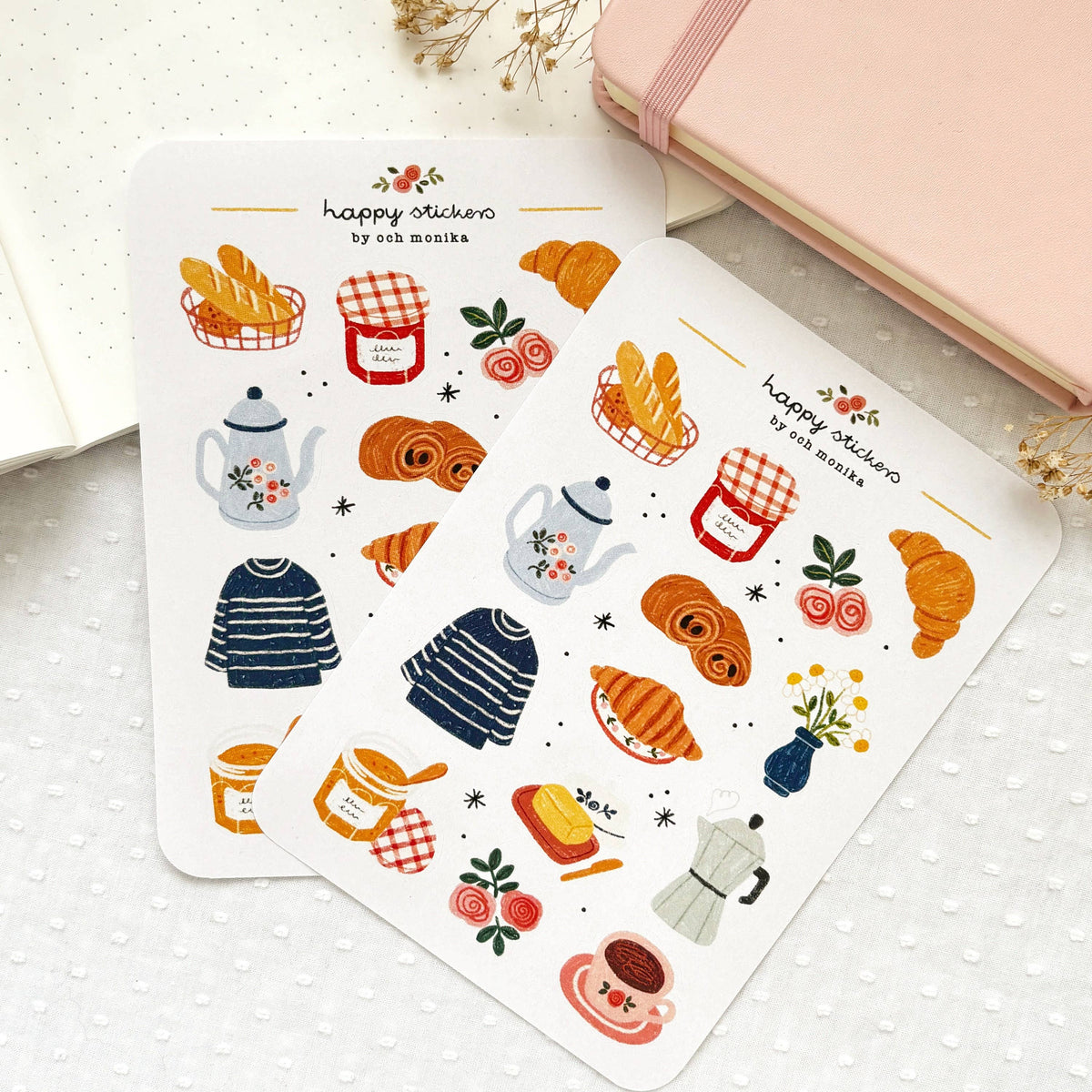 French Breakfast Sticker Sheet | Och Monika