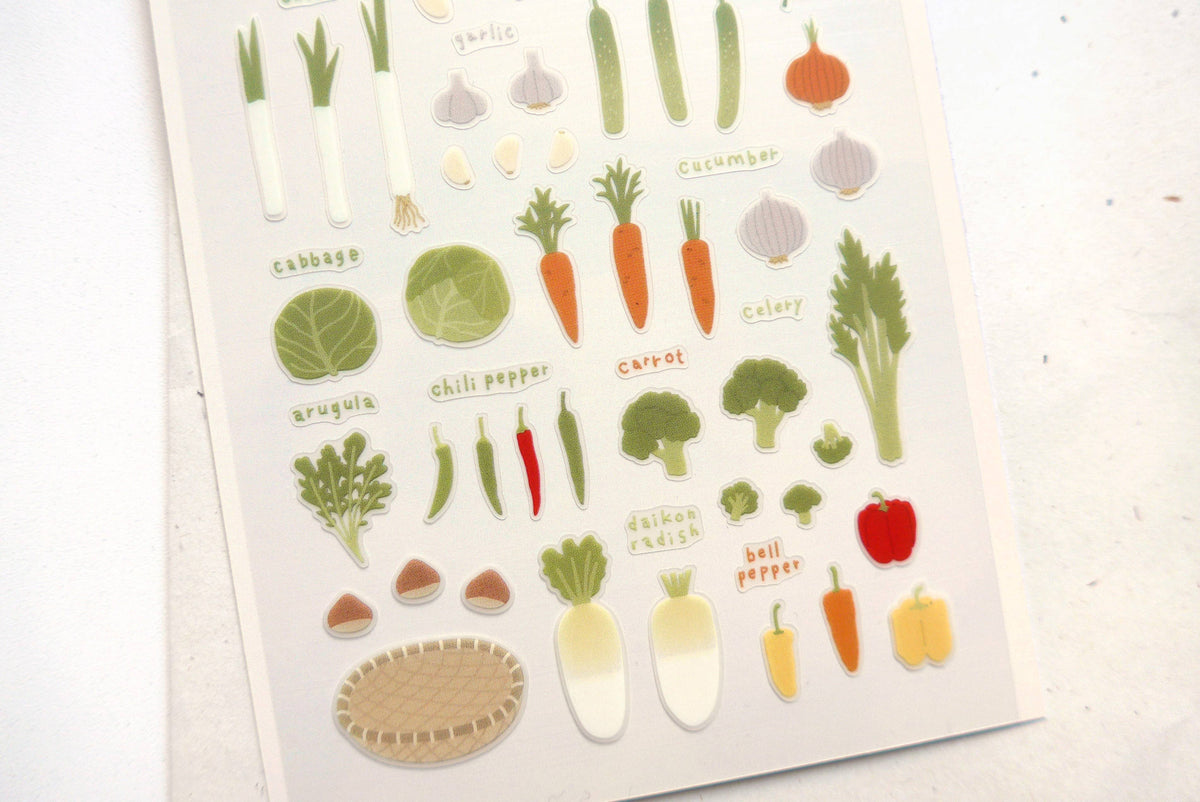 Farm Fresh Veggies Sticker Sheet | Suatelier