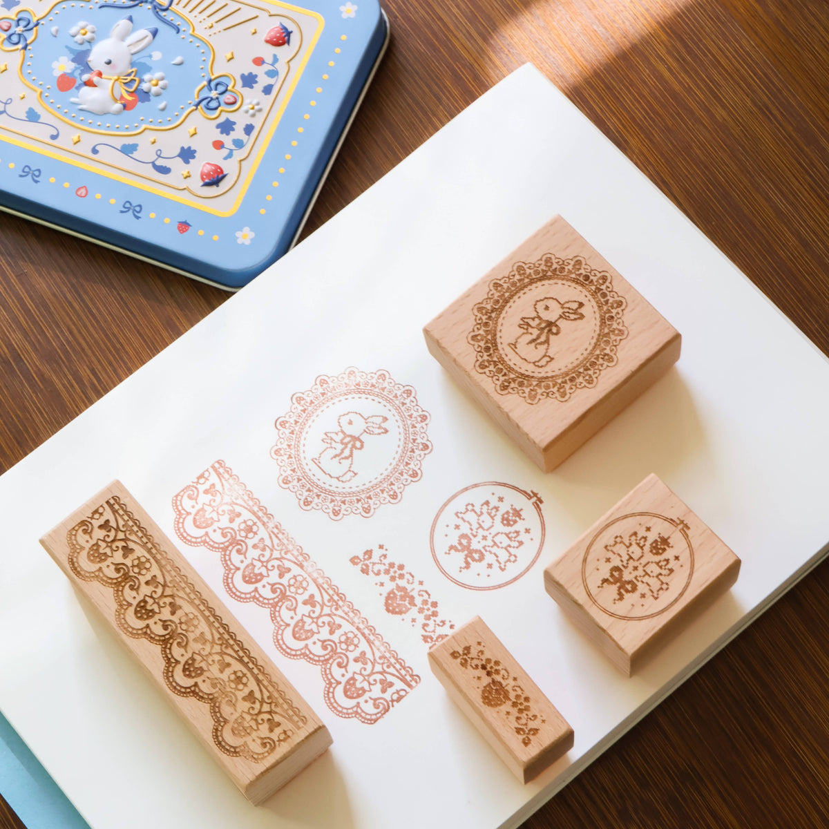 Strawberry Bunny Mystery Stamp Tin | Thousand Skies