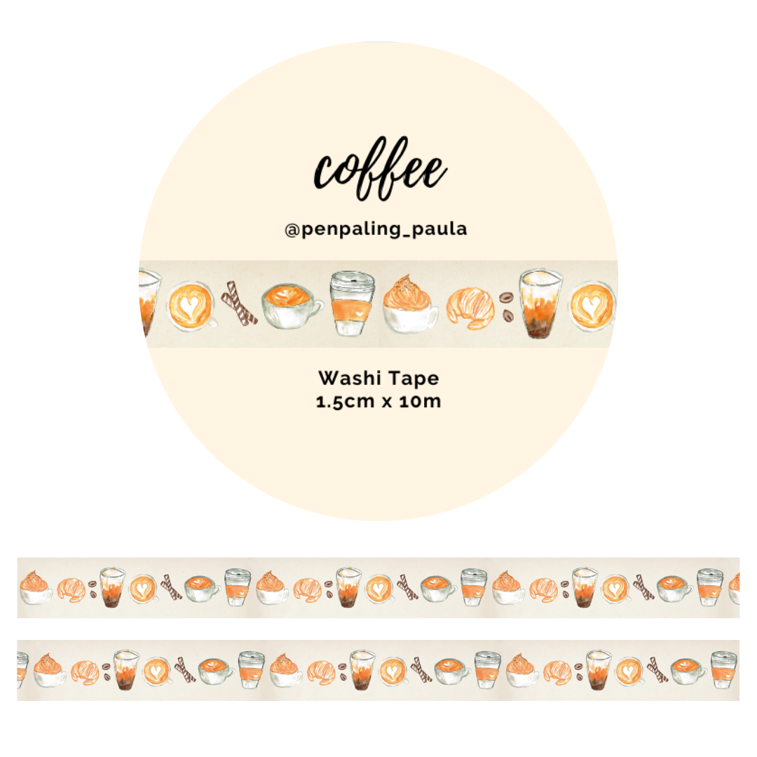 Coffee Washi Tape by Penpaling Paula | Papertail Fox