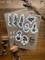 Dark Garden Vinyl Sticker Sheet by The Creeping Moon | Papertail Fox