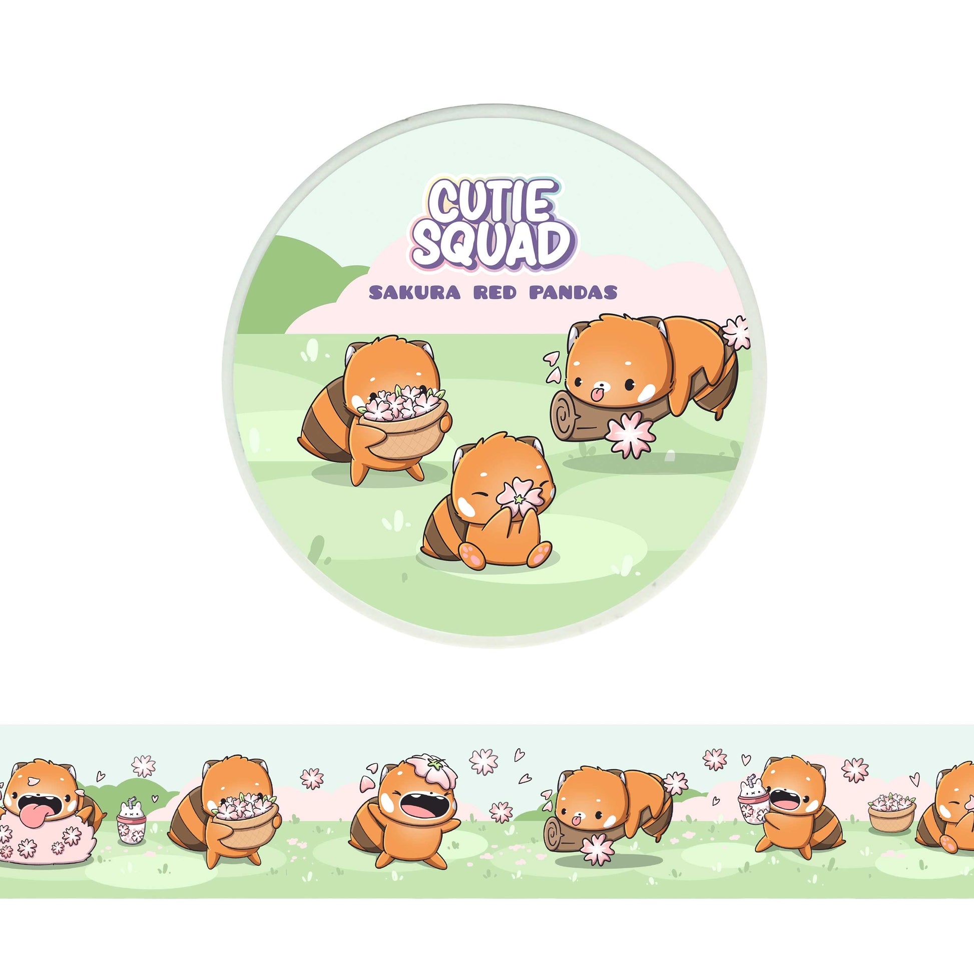 Sakura Red Panda Washi Tape | CutieSquad | Papertail Fox