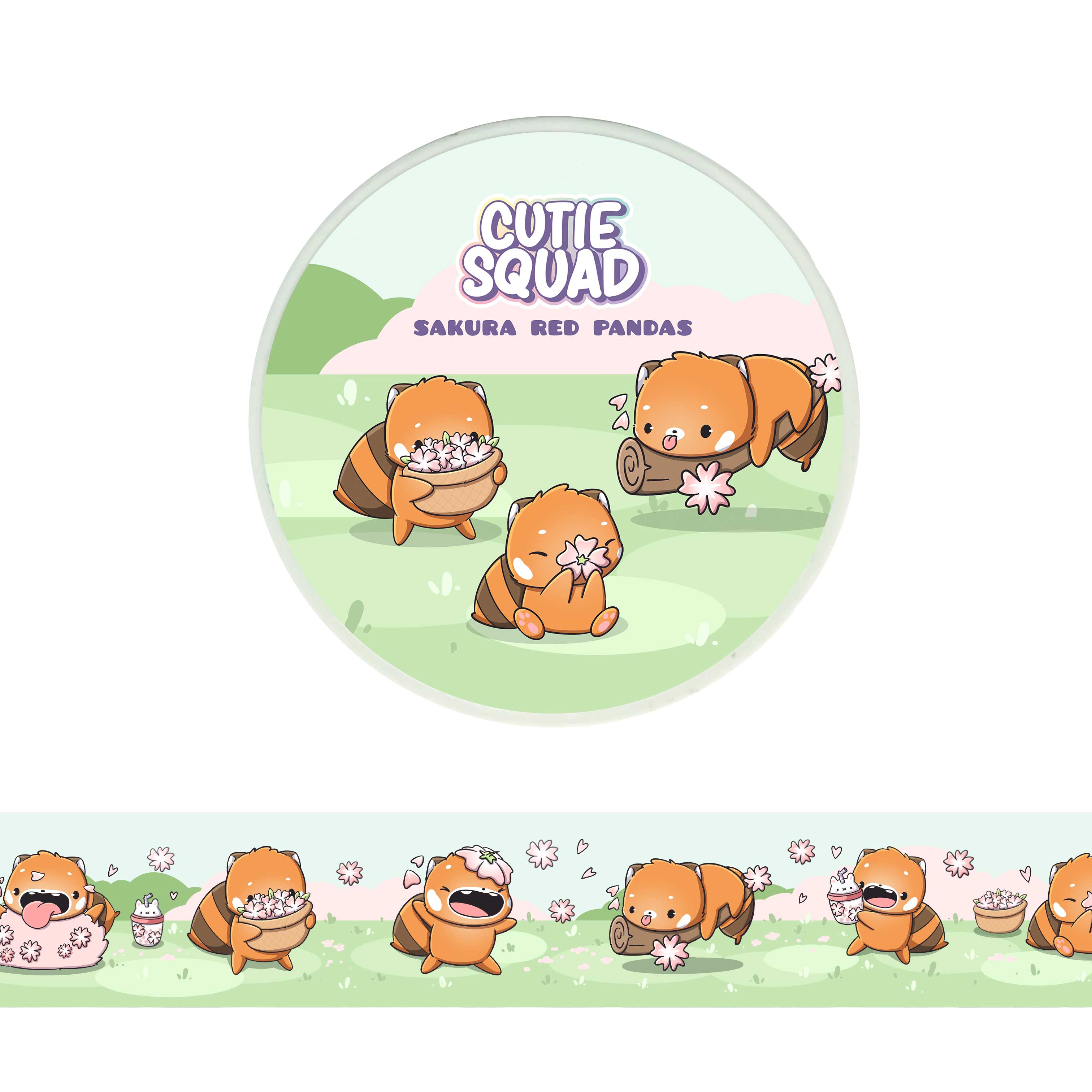 Sakura Red Panda Washi Tape | CutieSquad | Papertail Fox