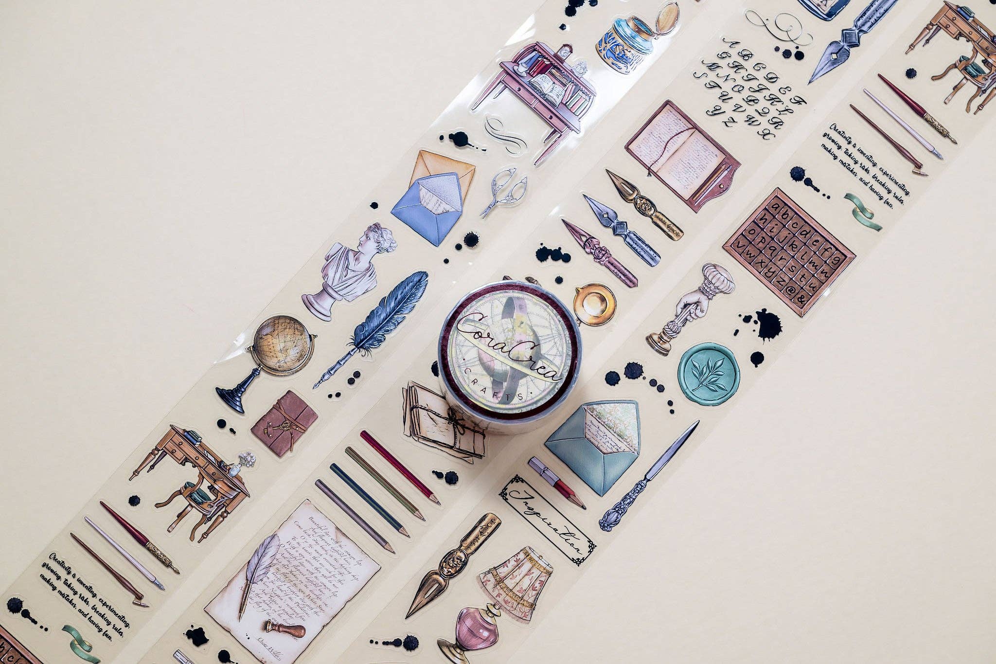 The Writing Desk Transparent Tape | CoraCreaCrafts