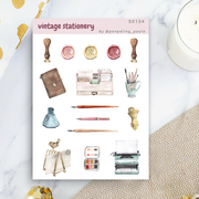 Vintage Stationery Sticker Sheet | Penpaling Paula