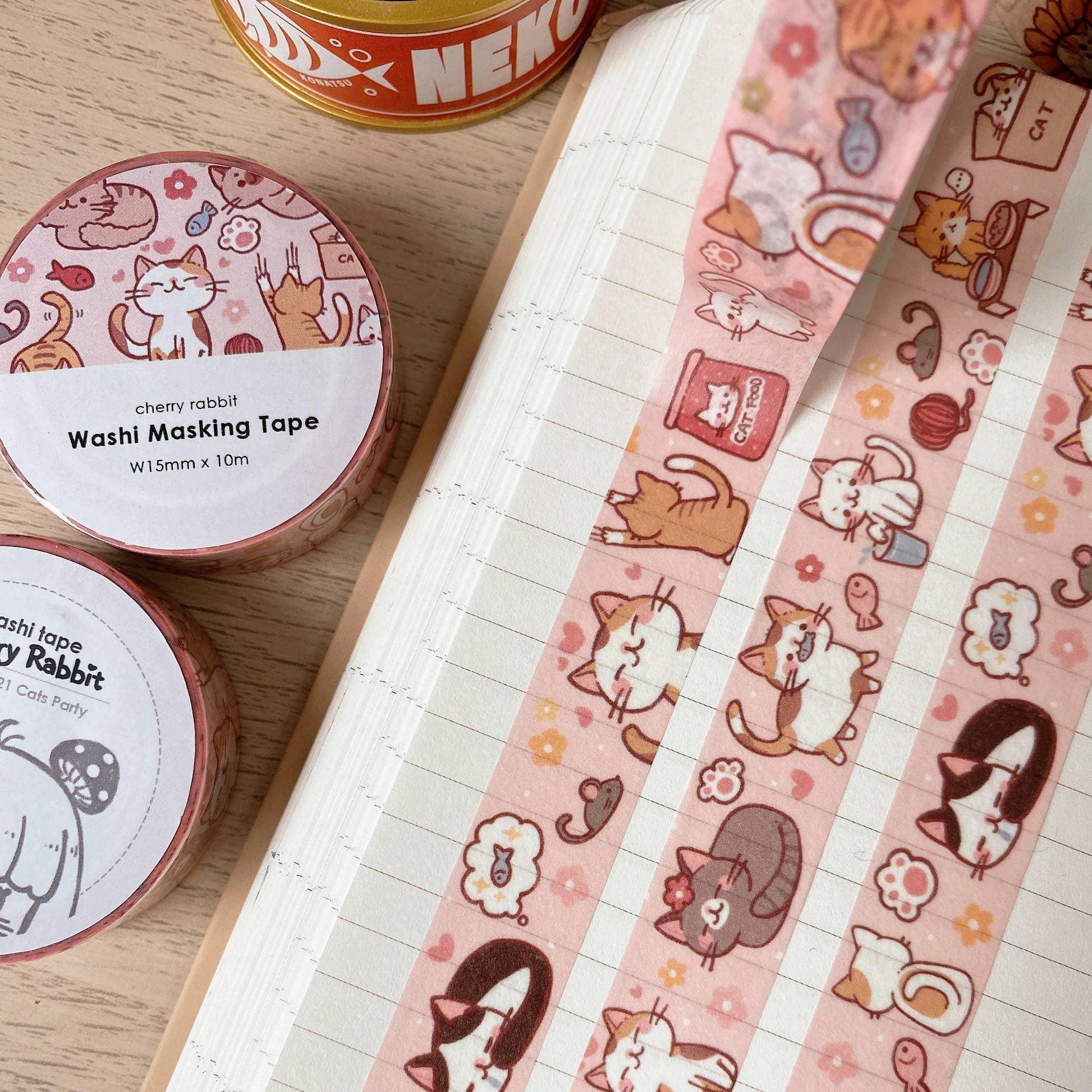 Cat Party Washi Tape - Papertail Fox