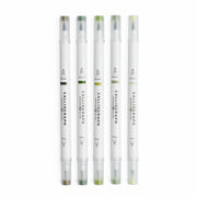 Leaf Green Hues Calliograph Set of 5 | Archer & Olive
