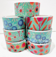 Florally Floral Aqua Washi Tape | Kate Mason Artist