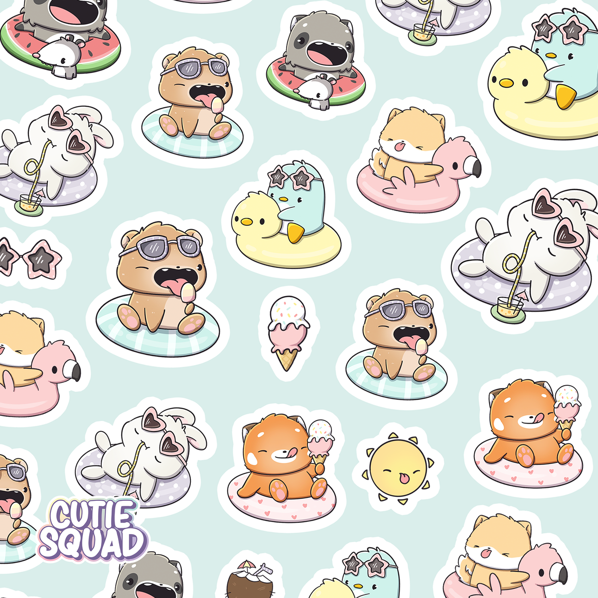 Summer Vibes Sticker Sheet | CutieSquad