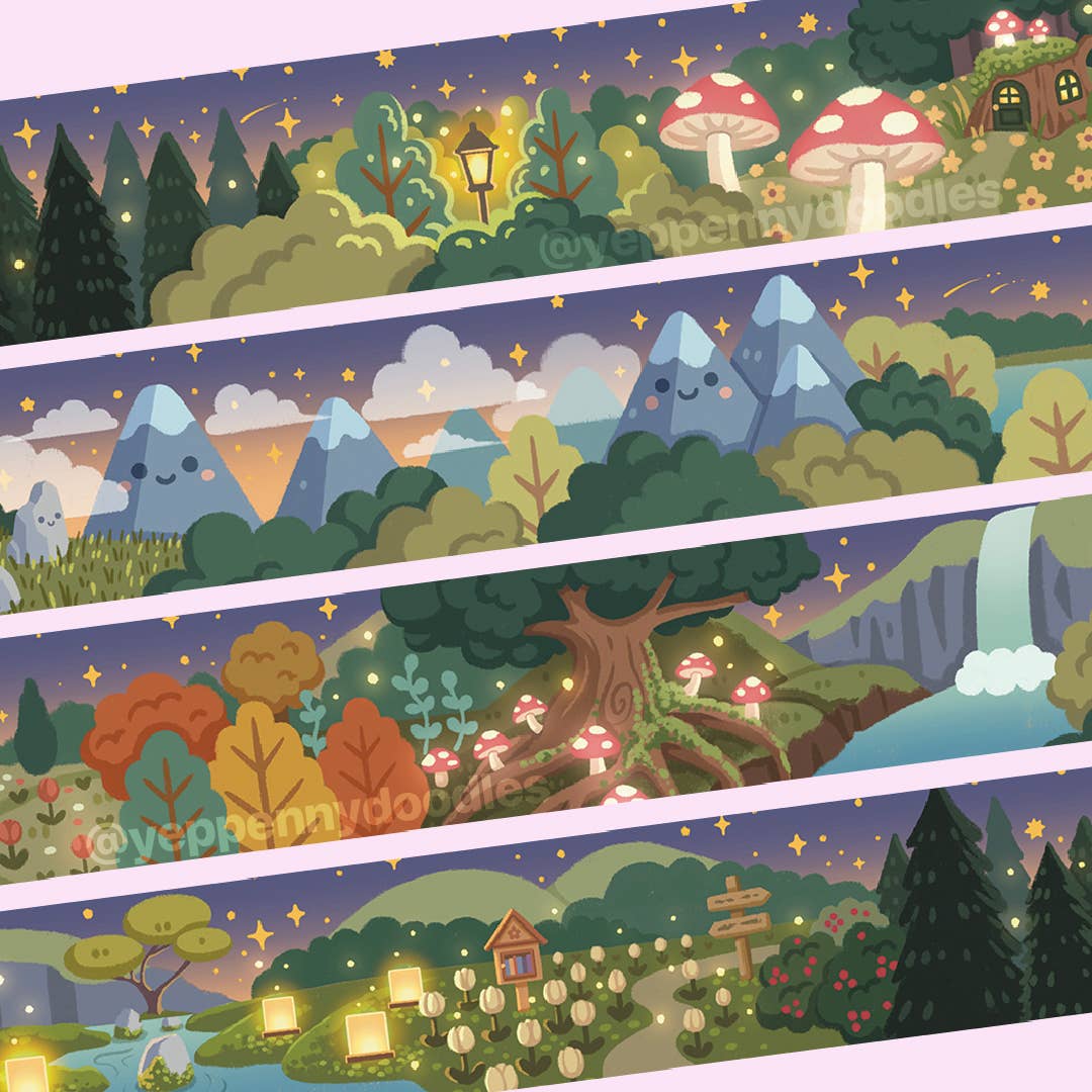 Magical Forest Washi Tape by Yeppenny Doodles | Papertail Fox
