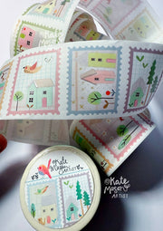 Stamp Houses 40mm Washi Tape by Kate Mason Artist | Papertail Fox