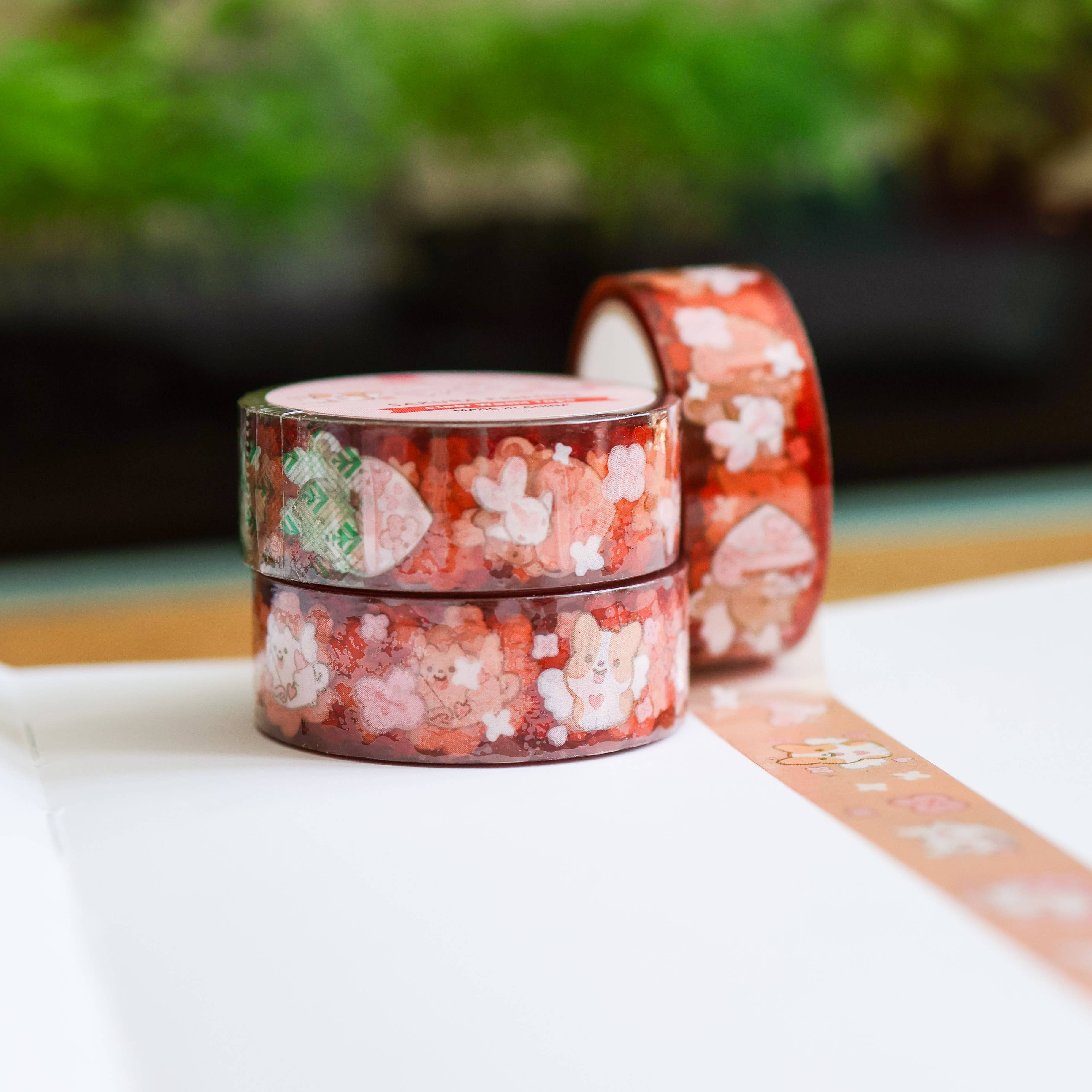 Thousand Skies PET Tape  Sakura Friends PET Tape - 15mm Glossy Finish