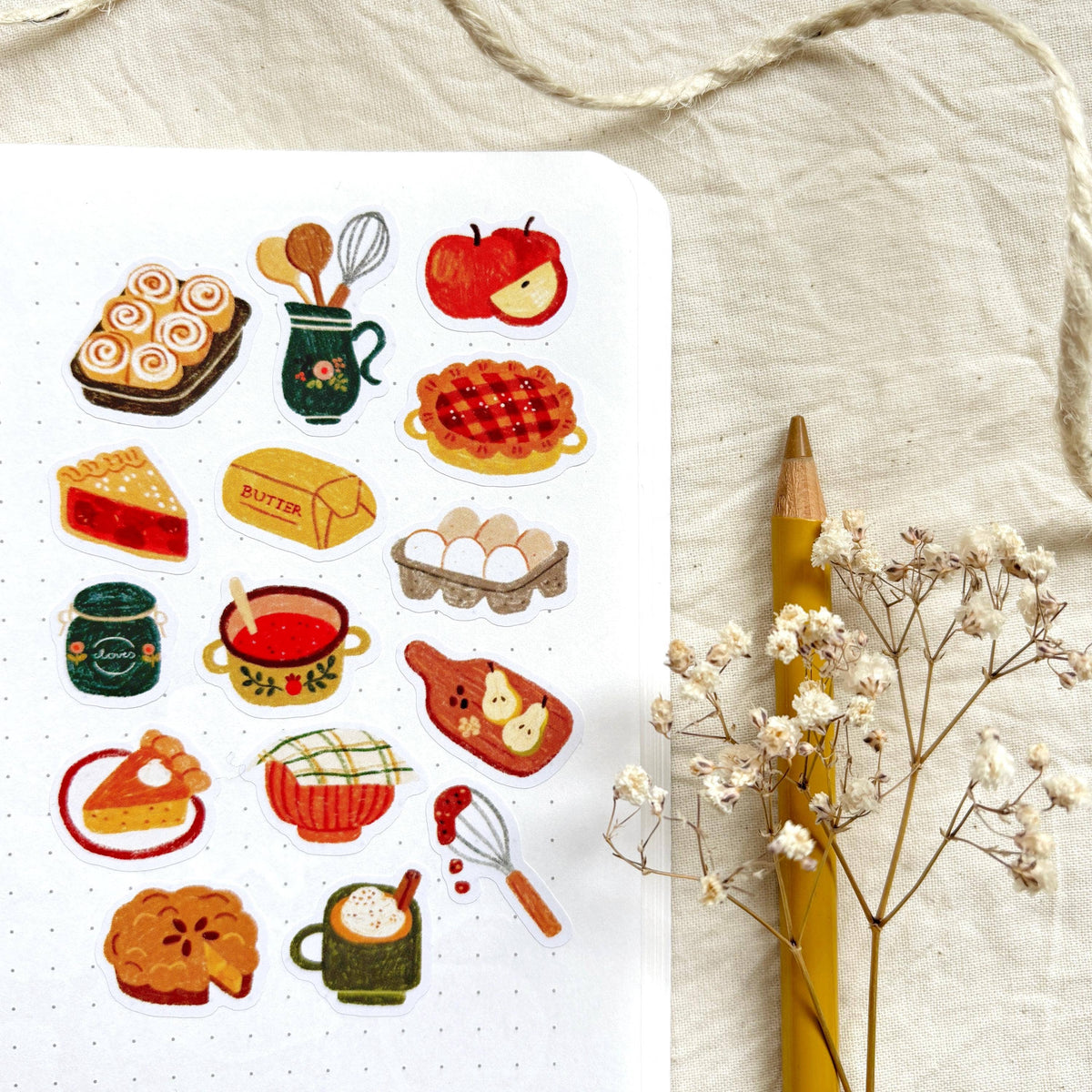 Fall Baking Sticker Sheet | Och Monika