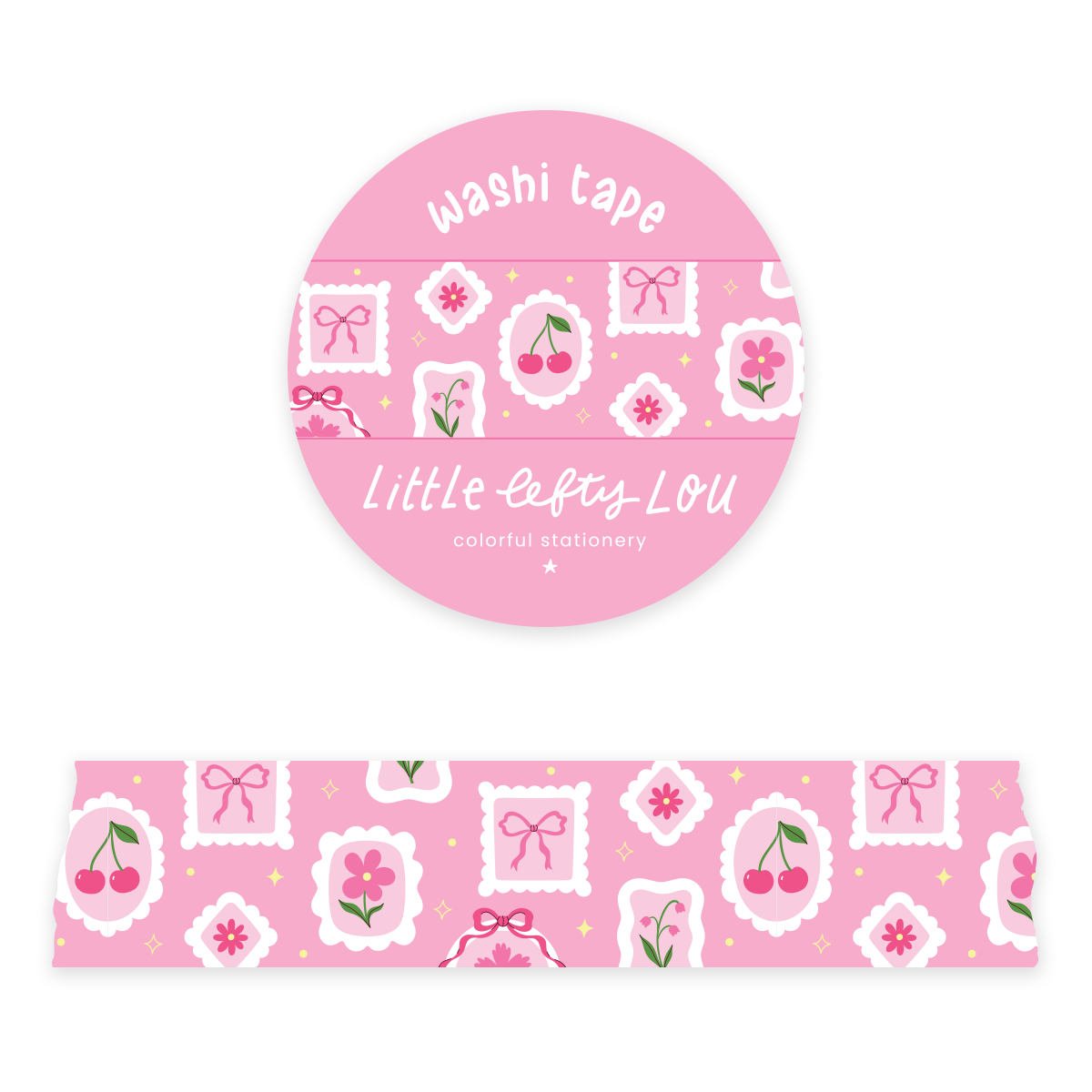 Wide Art Frames On Pink Washi Tape