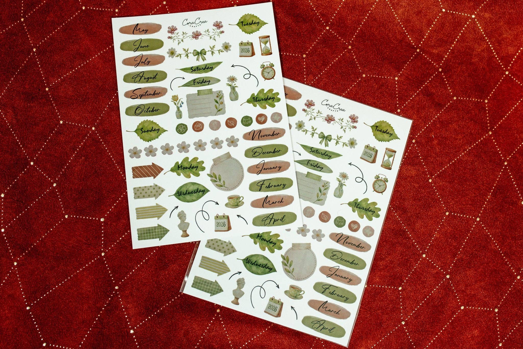 Planner Stickers Sticker Sheet | CoraCreaCrafts