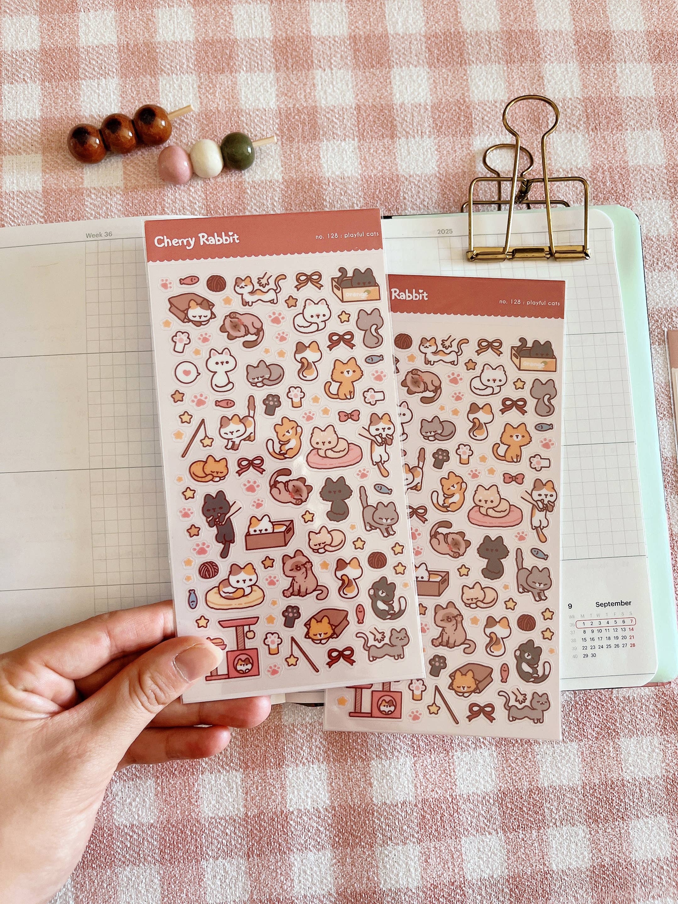 Playful Cats Sticker Sheet no.128