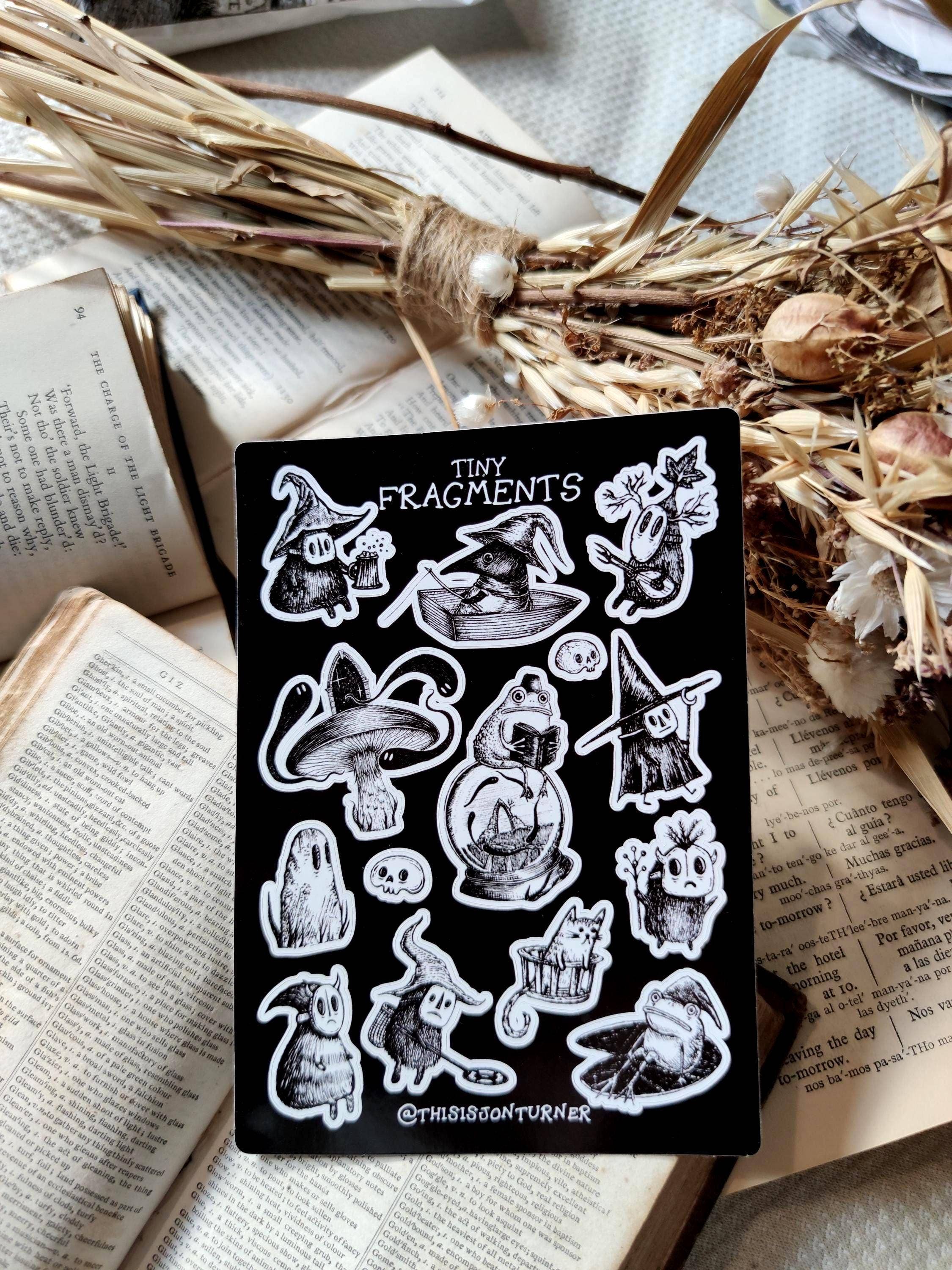 Tiny Fragments Spooky Fantasy Sticker Sheet by Jon Turner | Papertail Fox