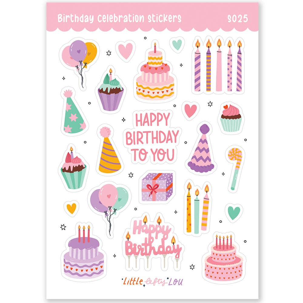 Birthday Celebration Matte Waterproof Stickers