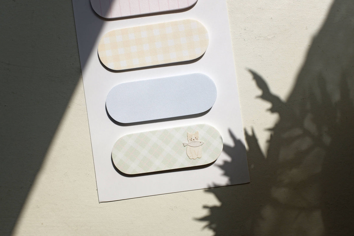 Pastel Gingham 4 Pad Sticky Memo Set | Suatelier