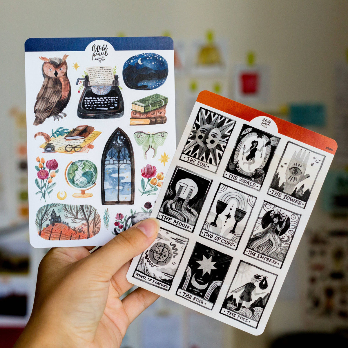 Dark Academia Sticker Sheet | Wild Pencil Studio