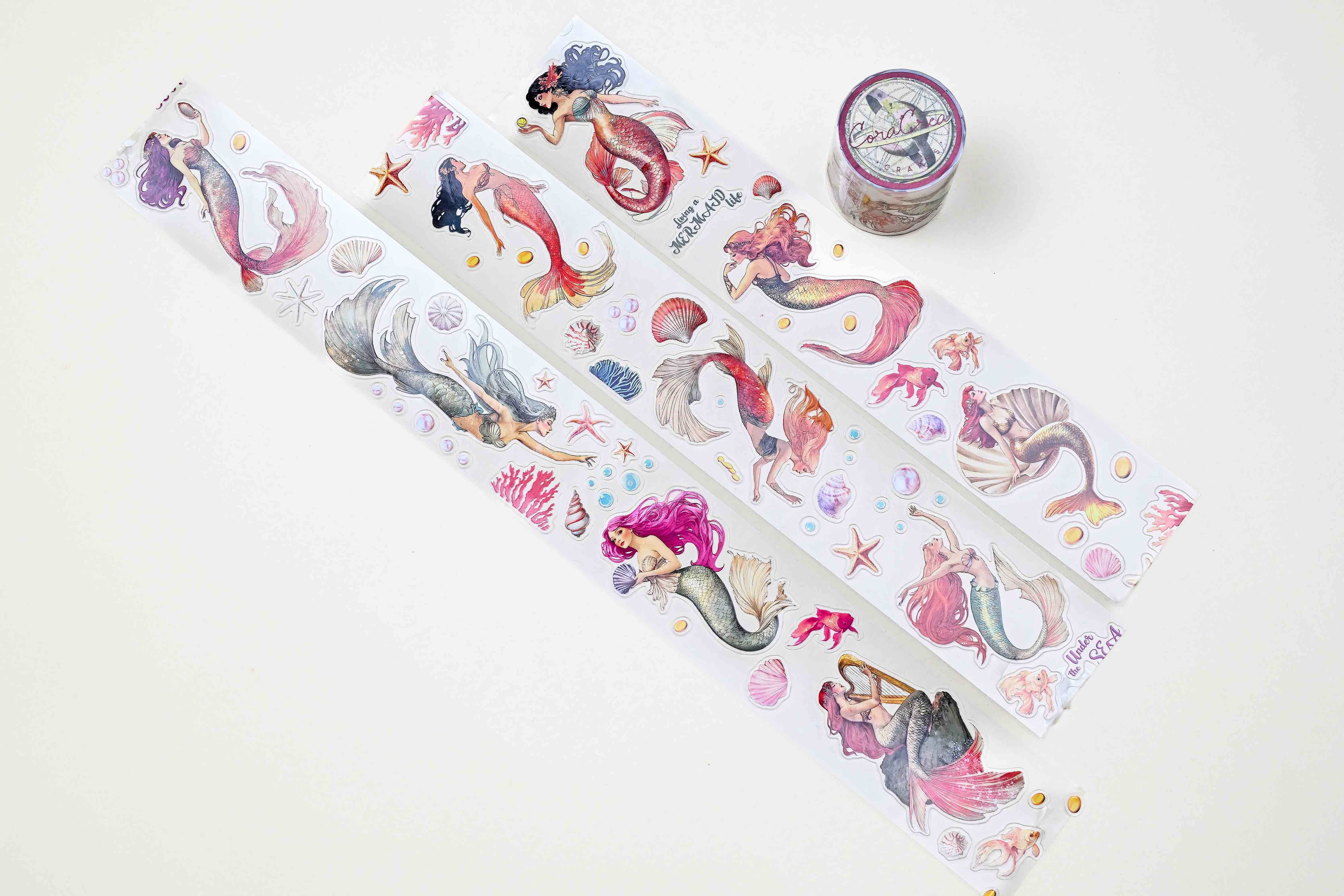 Mermaid Transparent Tape | CoraCreaCrafts