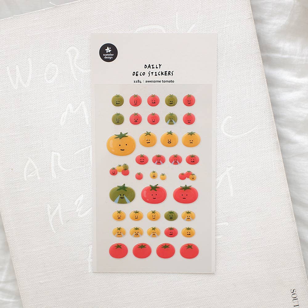 Awesome Tomato Sticker Sheet by Suatelier