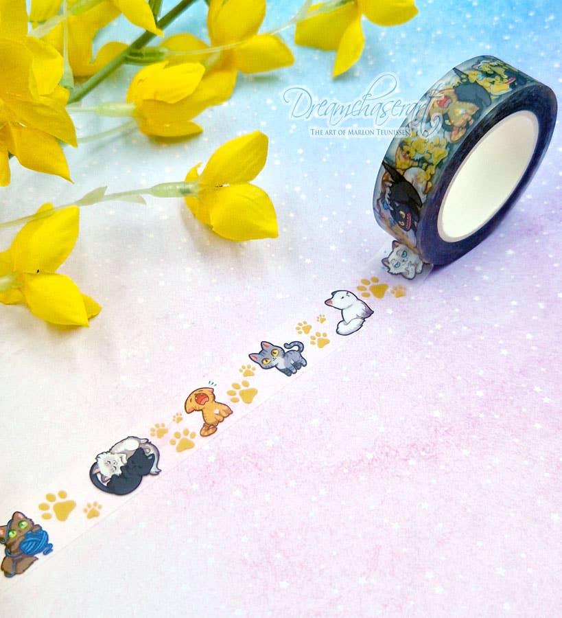 Kitty Cats Clear Tape | Dreamchaserart