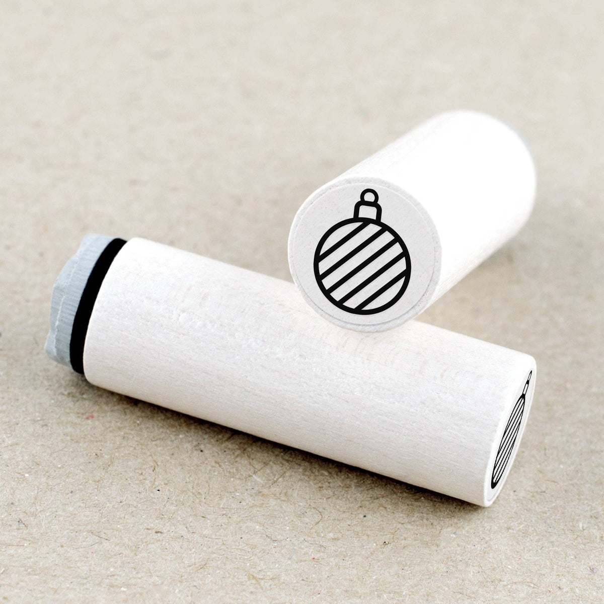 Striped Ornament Mini Stamp by Merry & Bright | Papertail Fox