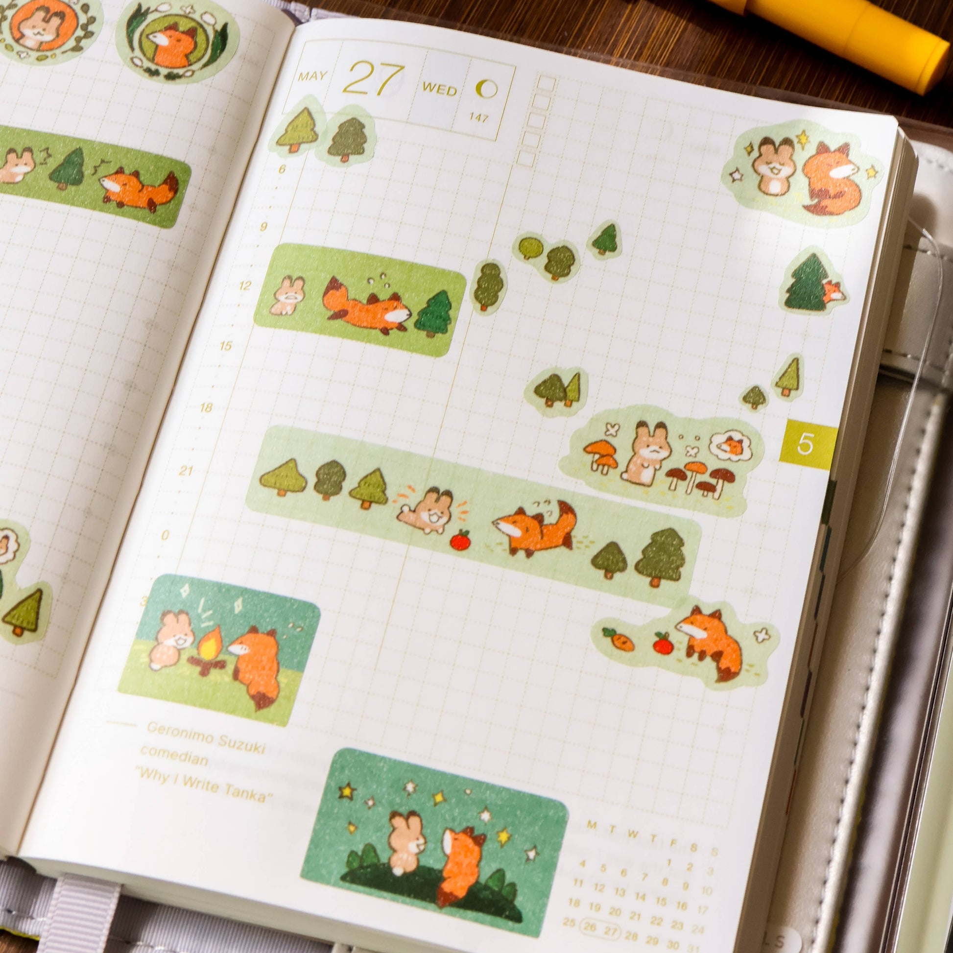 Unlikely Duo Washi Sticker Sheet by Thousand Skies | Papertail Fox