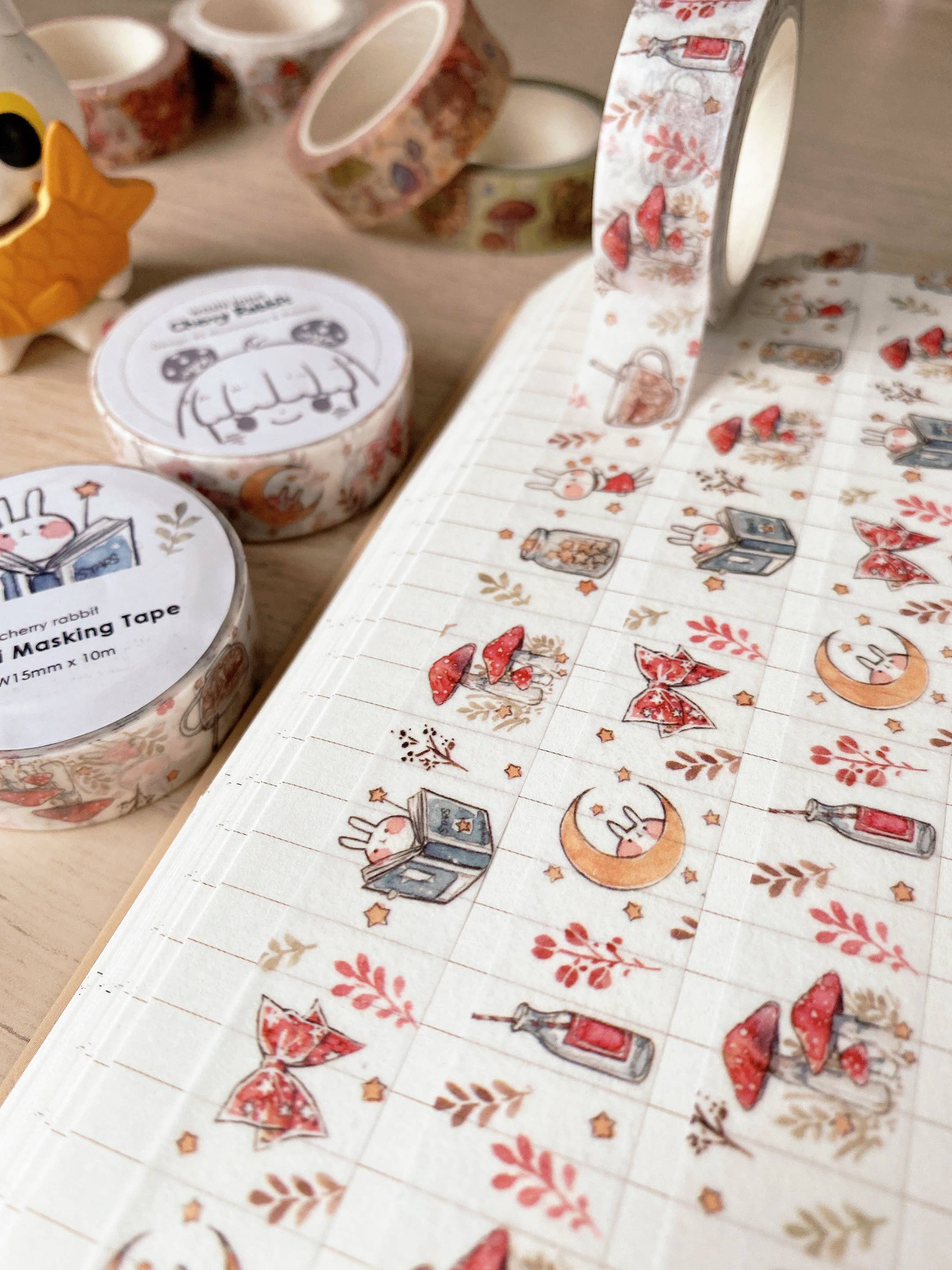 Mushroom & Rabbit Washi Tape by Cherry Rabbit | Papertail Fox
