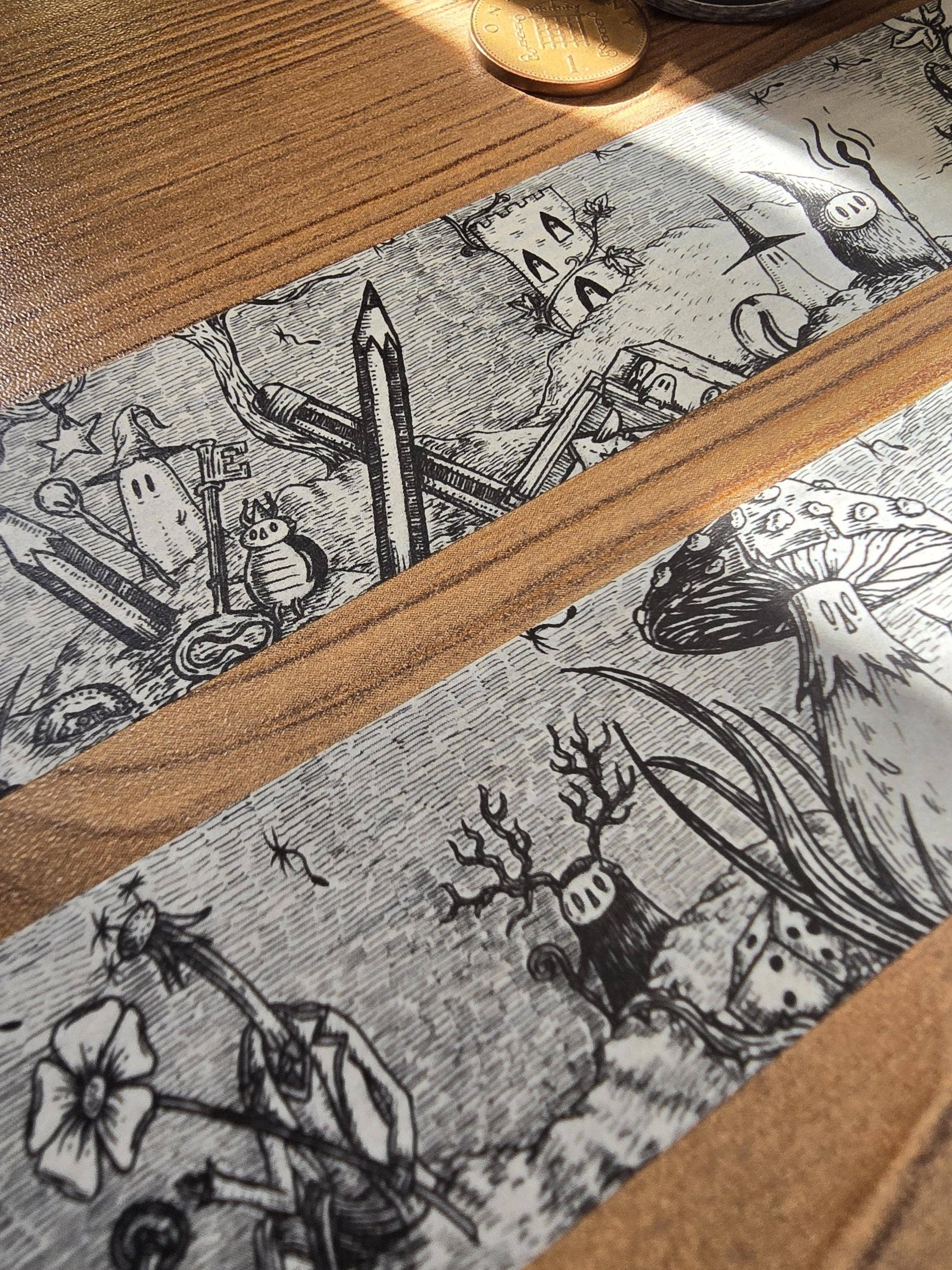 Infinite Oddities Extra Wide Spooky Fantasy Washi Tape by Jon Turner | Papertail Fox