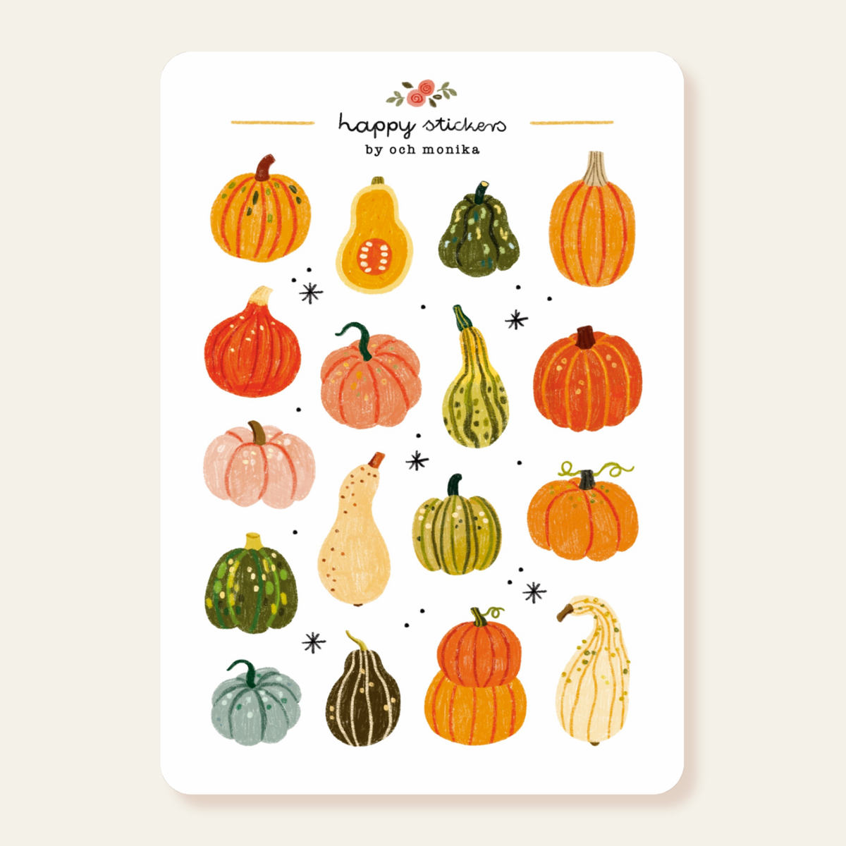 Pumpkins Sticker Sheet | Och Monika