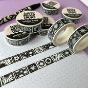 Moon and Stars washi tape by Stacey McEvoy Caunt | sun, moon, and stars grid | Papertail Fox