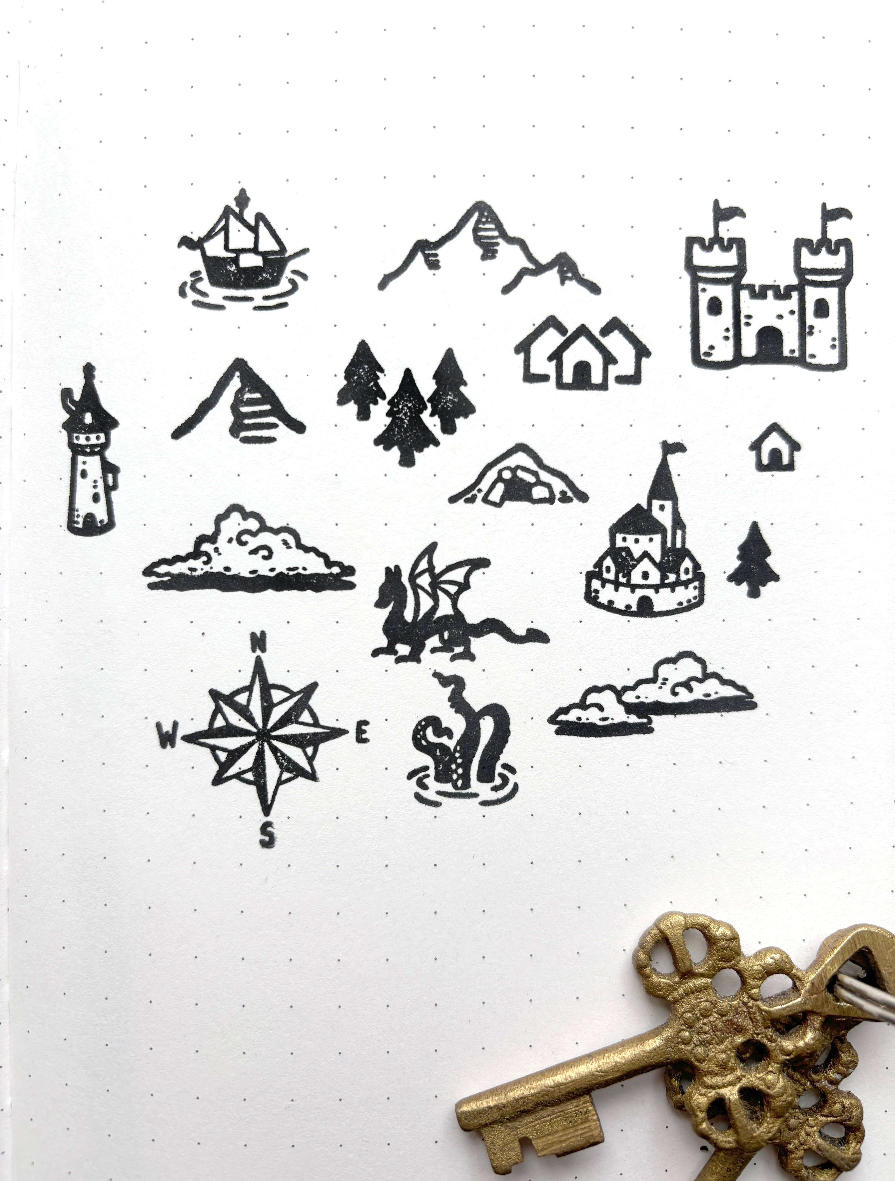 Fantasy Map Stamp Kit | The Creeping Moon