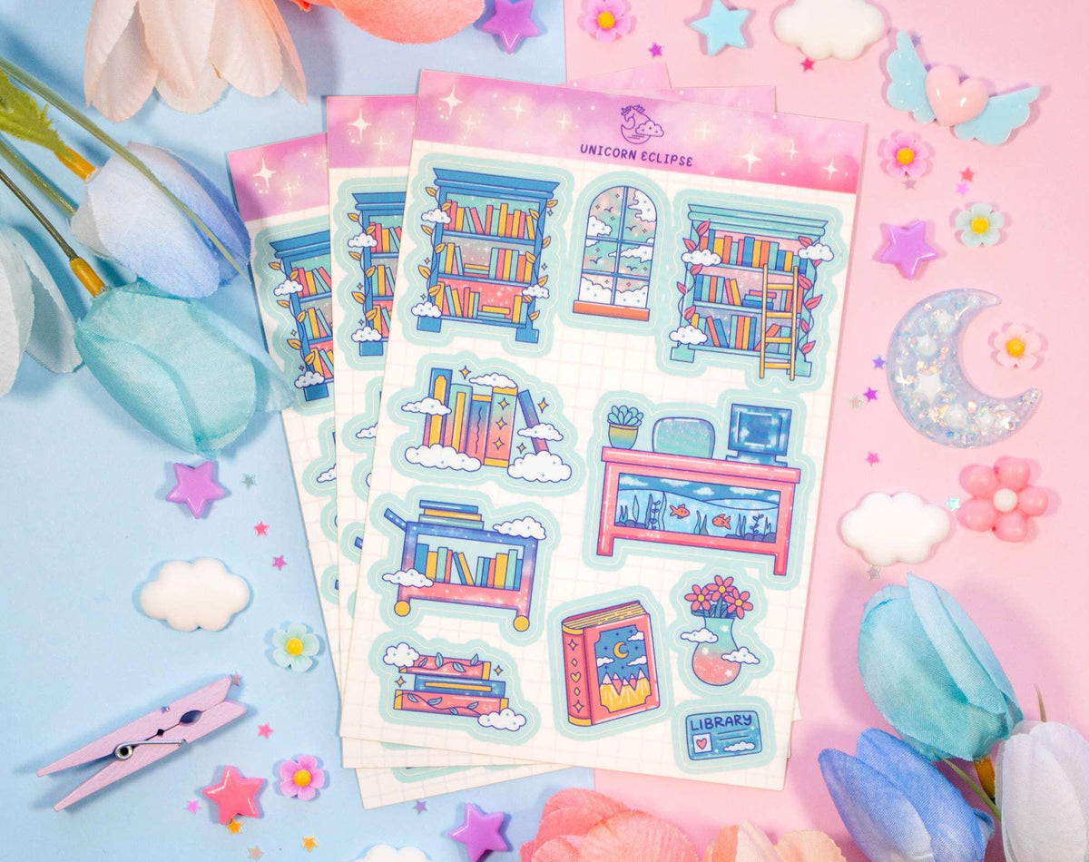 Library. Animal Sticker Library Sticker Sheet – Papertail Fox