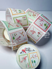 Stamp Birds Washi Tape, 40mm with Glossy Detail | Kate Mason Artist
