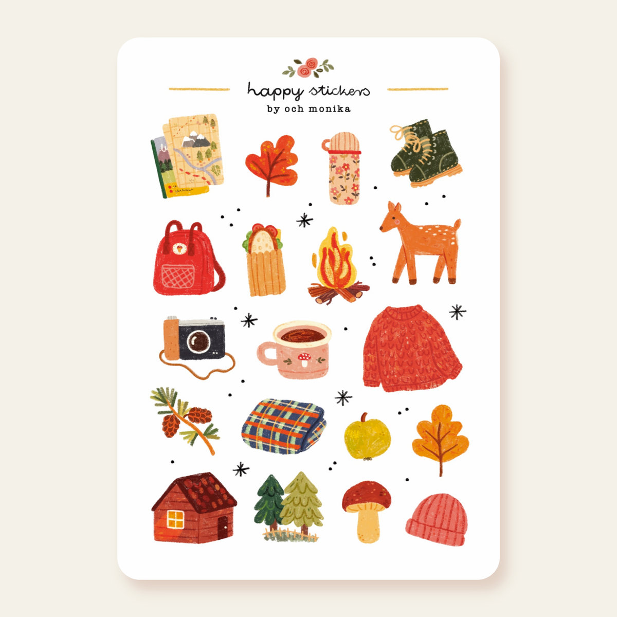 Hiking Sticker Sheet | Och Monika