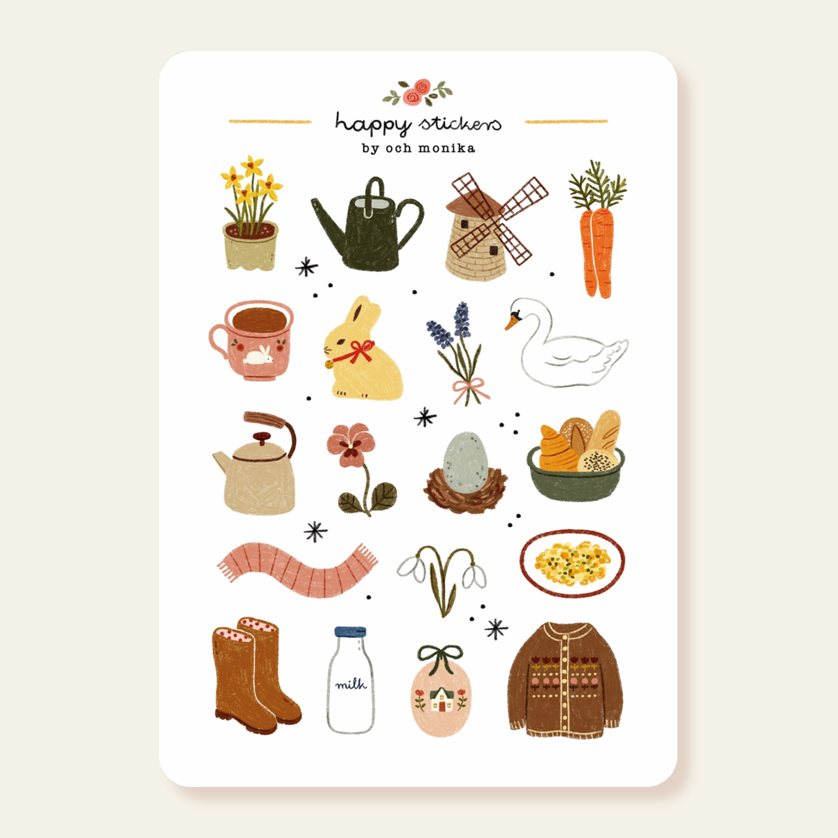 Springtime Sticker Sheet | Och Monika