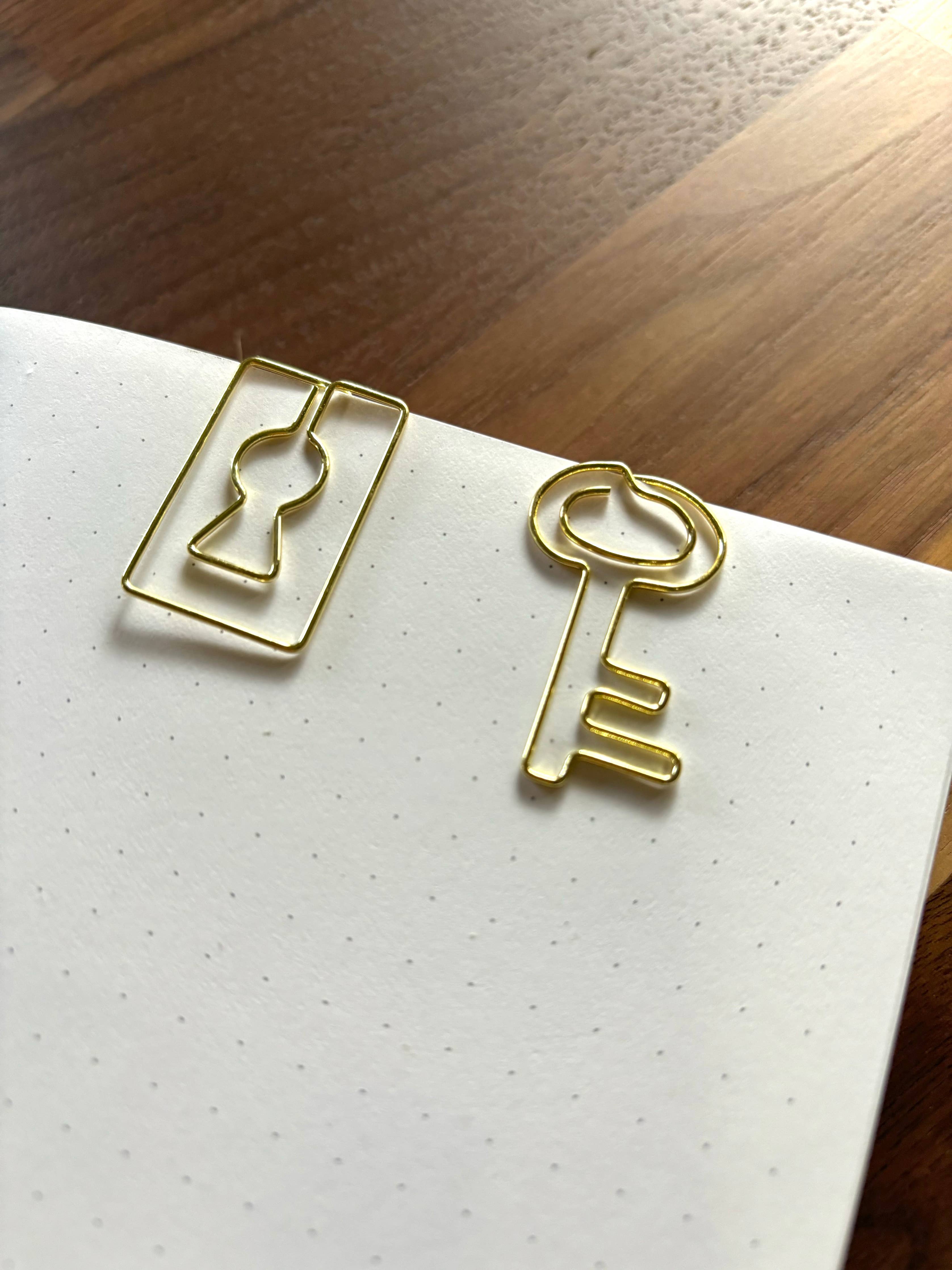 Lock and Key Paper Clip Set | The Creeping Moon