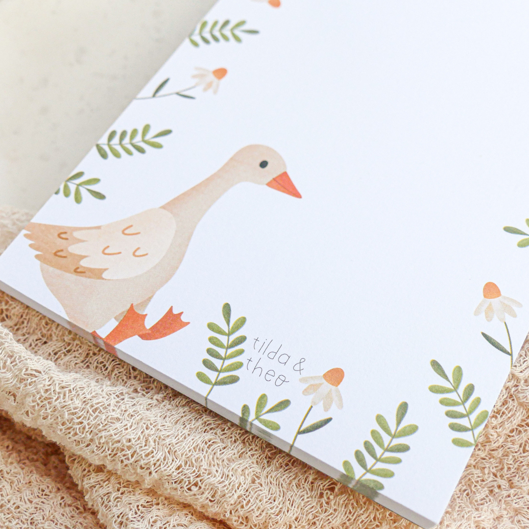 Spring Geese Notepad | Tilda & Theo
