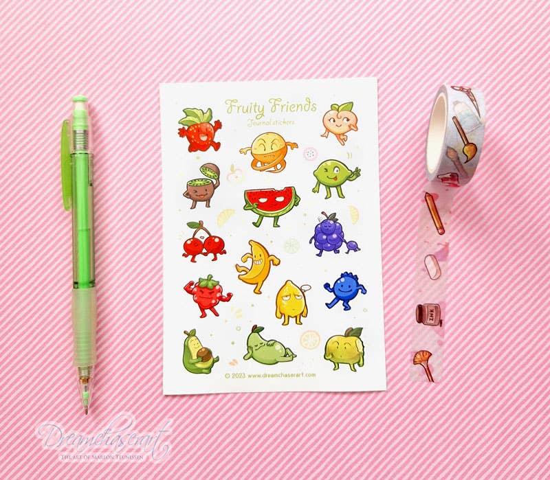Fruity Friends Sticker sheet