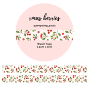 Xmas Berries Washi Tape by Penpaling Paula | Papertail Fox