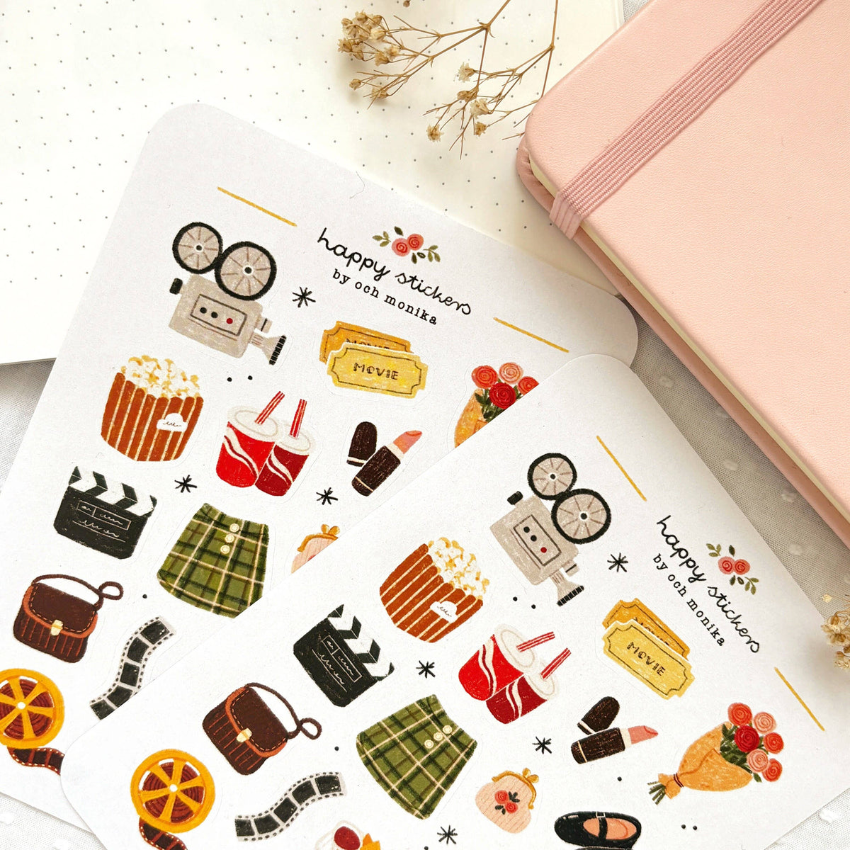 Movie Date Sticker Sheet | Och Monika