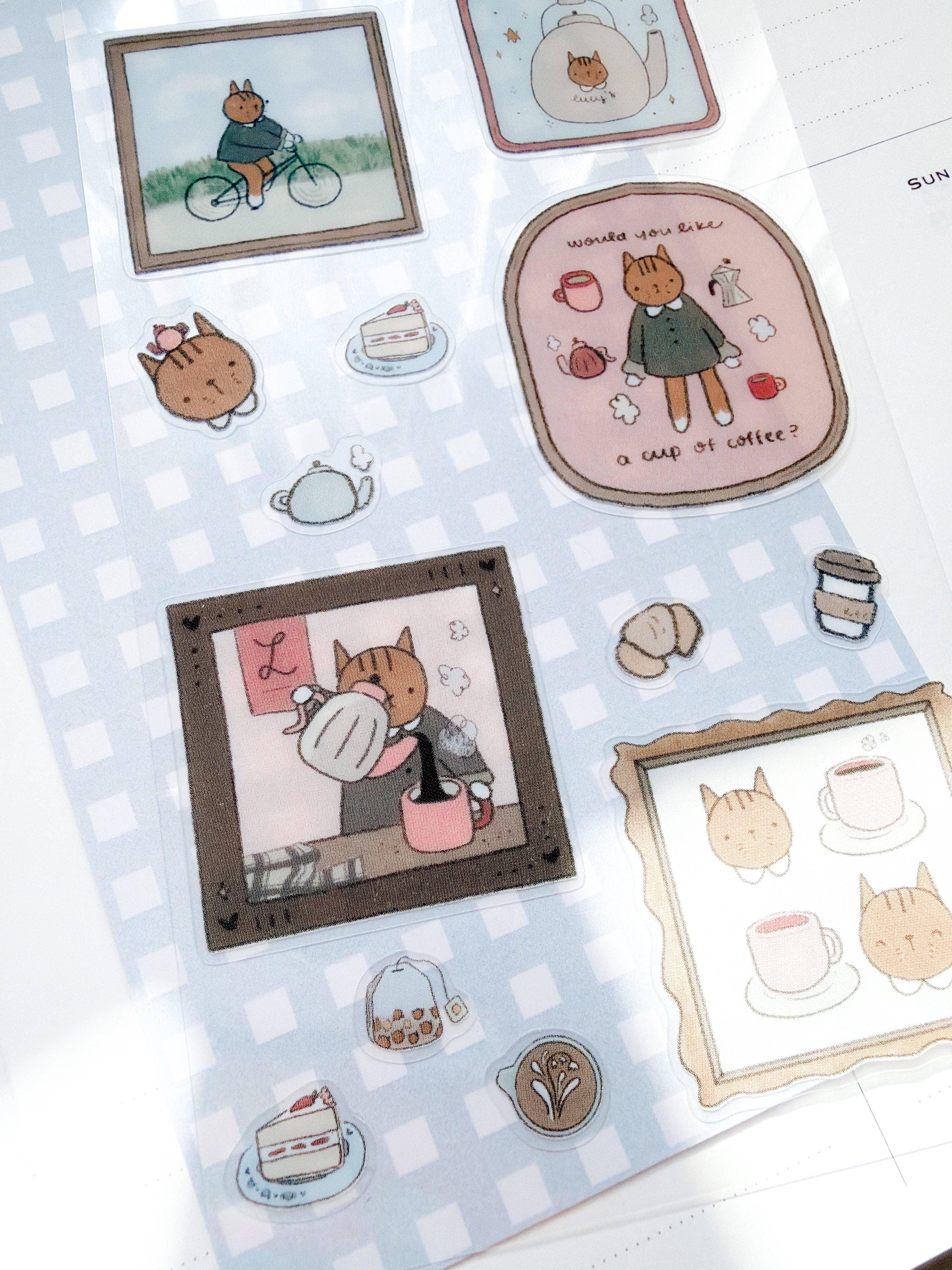 Kuboandlucy x Dana Ate Oatmeal Lucy's Cafe Sticker Sheet | Kubo and Lucy - Papertail Fox