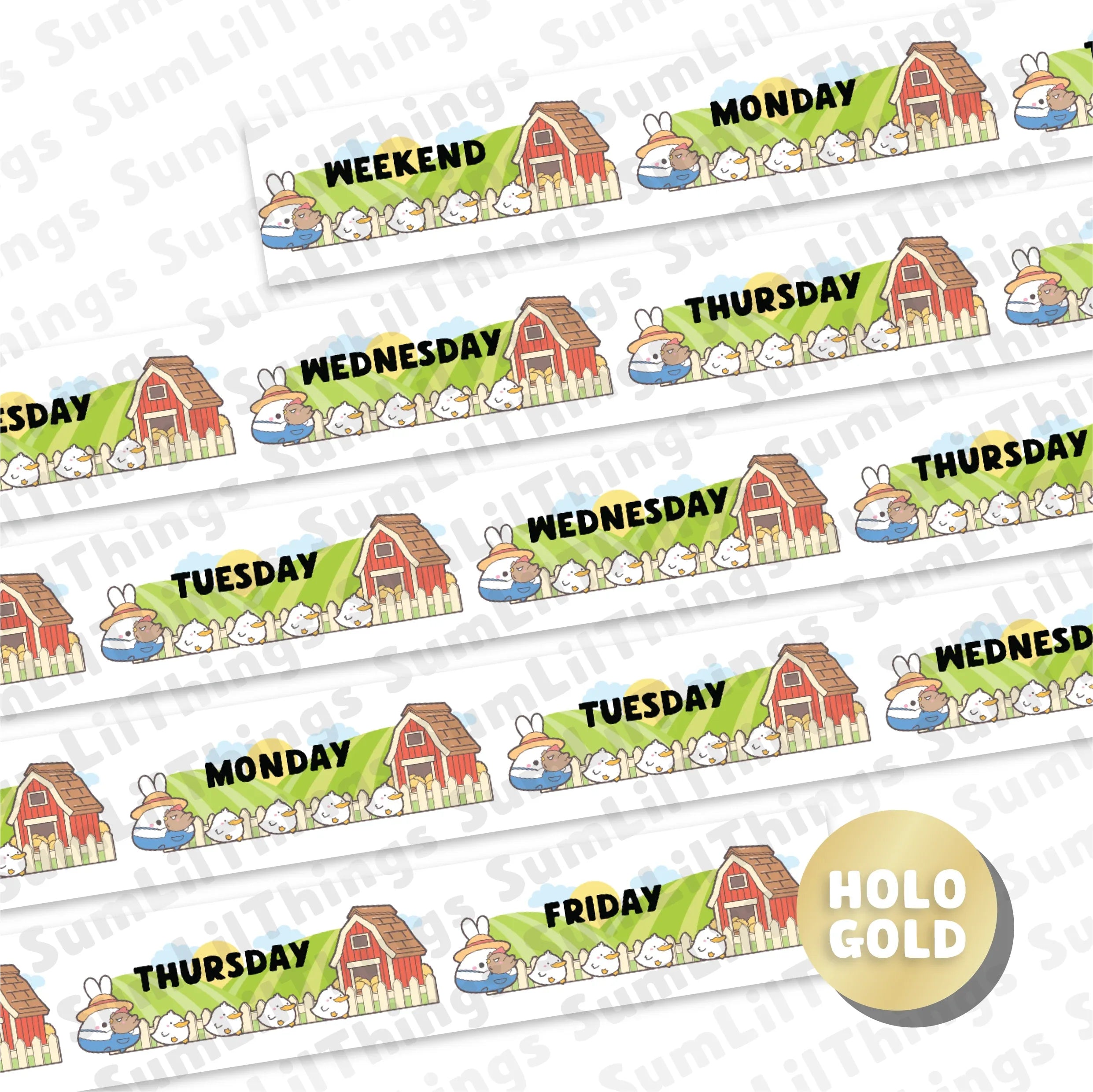 Washi Tape - Lil' Pasture Pals Collection - Papertail Fox
