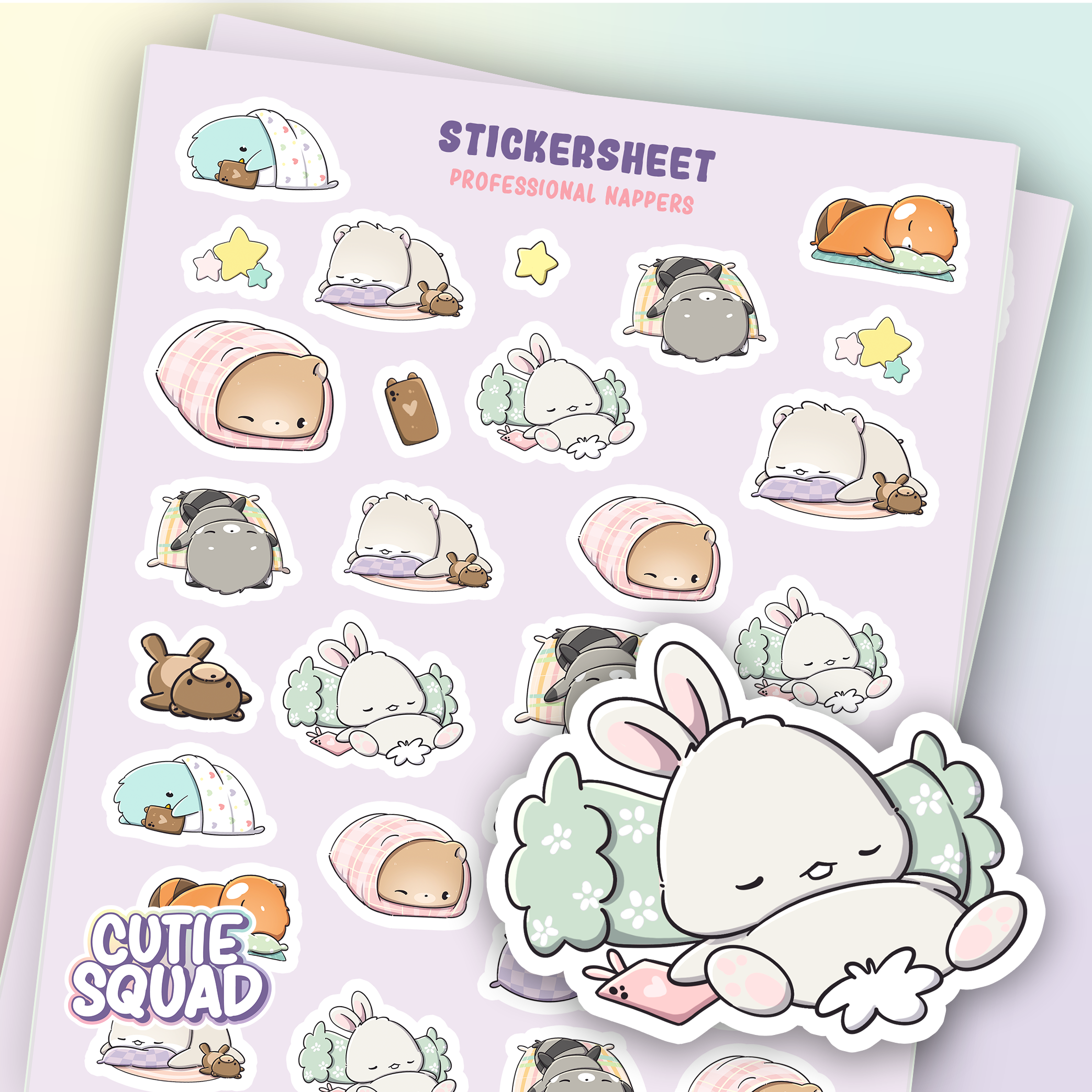 Professional Nappers Sticker Sheet | CutieSquad | Papertail Fox