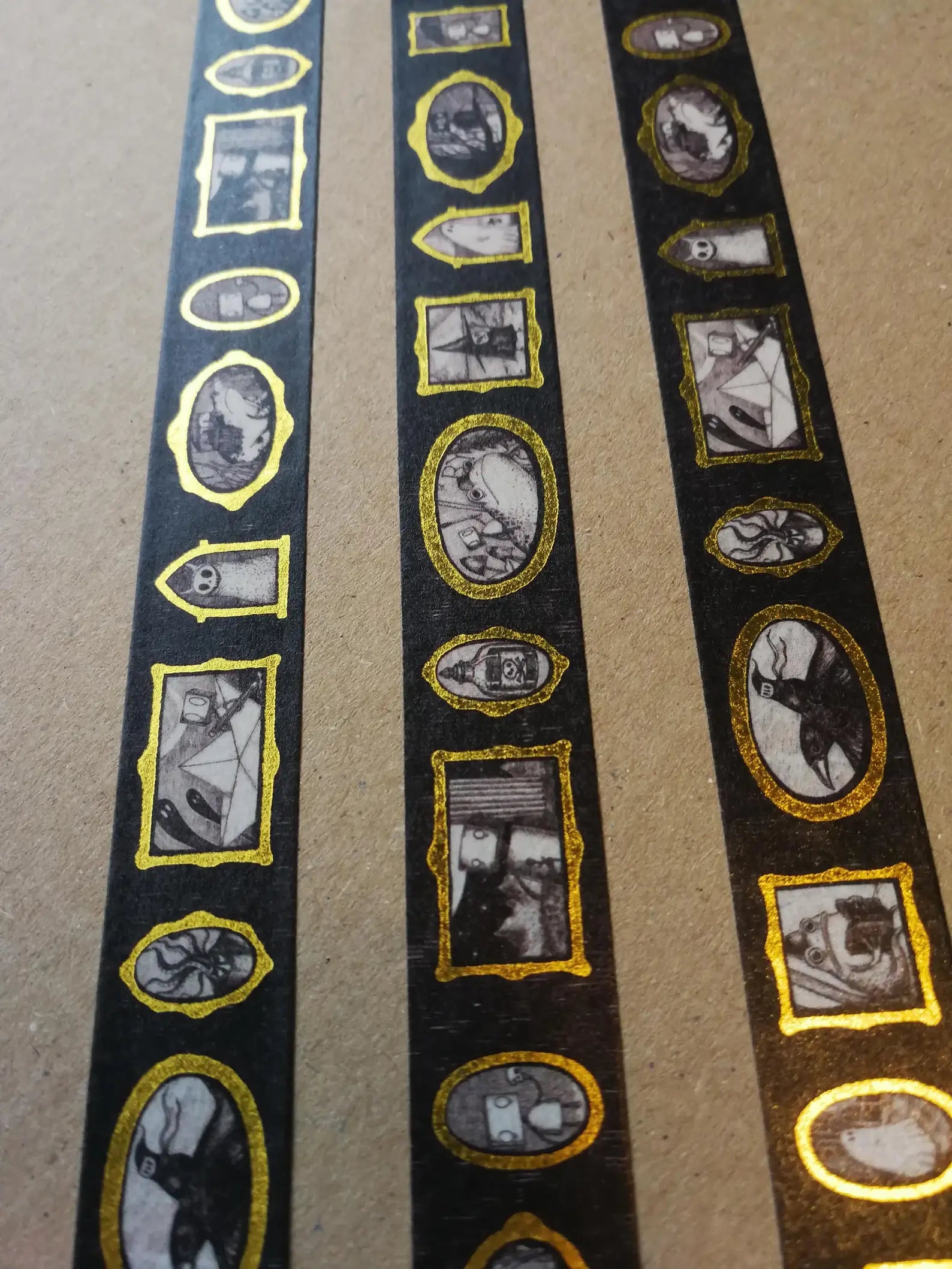 Gallery of Curiosities Gold Foiled Washi Tape: Tape 2 by Jon Turner | Papertail Fox