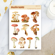 Mushrooms Sticker Sheet by Penpaling Paula | Papertail Fox